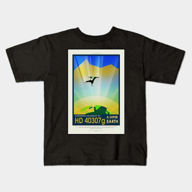 Super Earth, Travel Poster Kids T-Shirt by BokeeLee